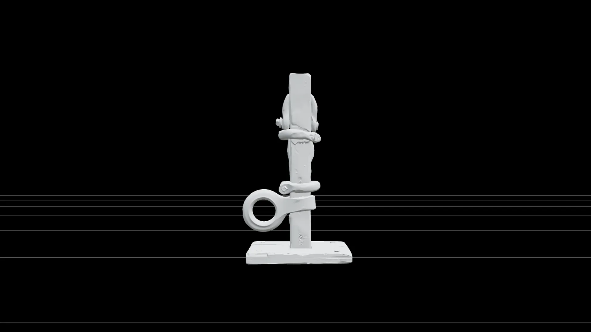 Ship Bilboes Leg Irons Iron Bar Shackles Rust Patina Model 3D Model .c4d .max .obj .3ds .fbx .stl .blend 