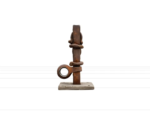 Ship Bilboes Leg Irons Iron Bar Shackles Rust Patina Model 3D Model