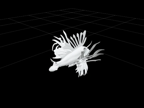 Lionfish Model Realistic High Detail LowPoly Asset For Games 3D Model