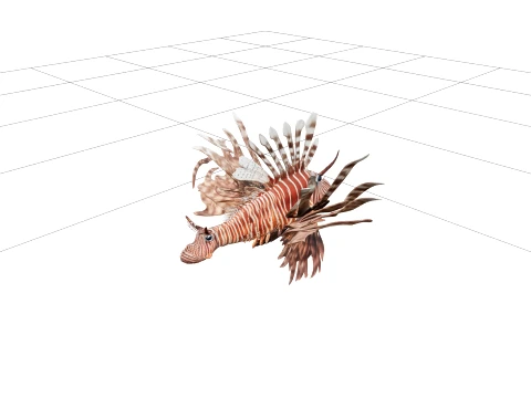 Lionfish Model Realistic High Detail LowPoly Asset For Games 3D Model