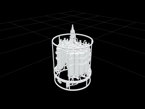 Nansen Bottle Sampling Rosette Model for Oceanographic Research 3D Model