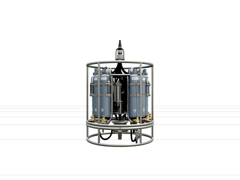 Nansen Bottle Sampling Rosette Model for Oceanographic Research 3D Model