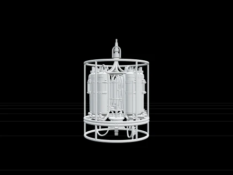 Nansen Bottle Sampling Rosette Model for Oceanographic Research 3D Model