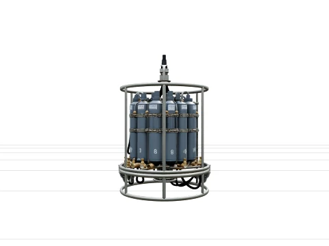 Nansen Bottle Sampling Rosette Model for Oceanographic Research 3D Model