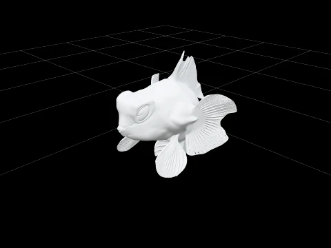Mandarinfish Realistic High Detail Sculpture Premium Model 3D Model