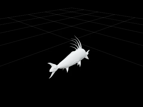 Roosterfish Detailed Realistic Marine Animal 3D Model