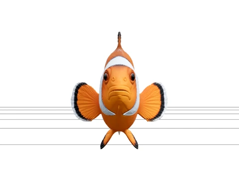 Clownfish Turnaround Model Detailed Reference Sheet 3D Model
