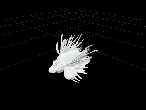 Zebra Lionfish Detailed Anatomy Model for Artists Premium 3D Model