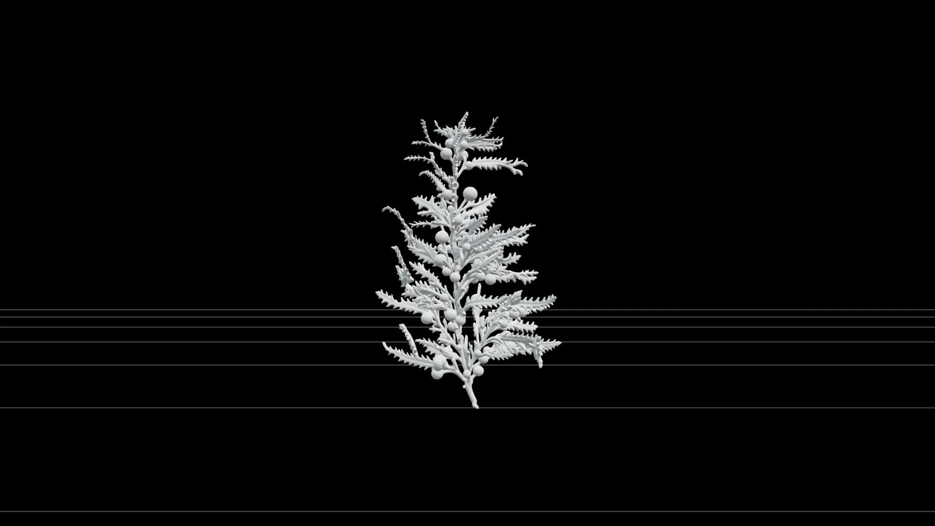 Sargassum Seaweed Cluster Highly Branched Golden Brown Model 3D Model .c4d .max .obj .3ds .fbx .stl .blend 