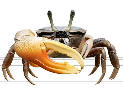 Fiddler Crab Model Detailed Macro Photorealistic High Quality 3D Model