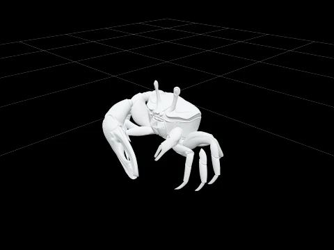 Fiddler Crab Model Detailed Macro Photorealistic High Quality 3D Model
