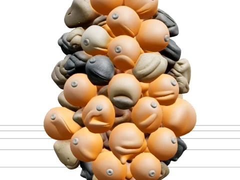 Salmon Roe Cluster Specimen Model Ultra Realistic Macro 3D मॉडल