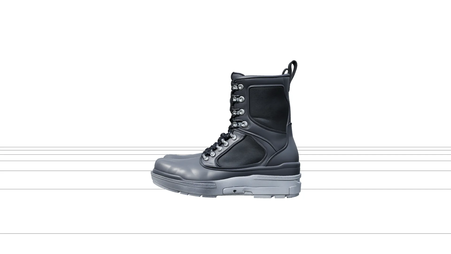 Weighted Diving Boots Lead Soles Metal Clasps 3D Model .c4d .max .obj .3ds .fbx .stl .blend 