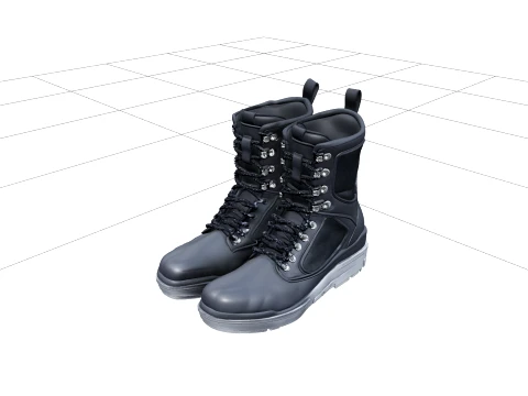 Weighted Diving Boots Lead Soles Metal Clasps 3D Model
