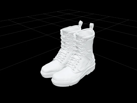 Weighted Diving Boots Lead Soles Metal Clasps 3D Model