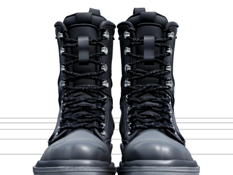 Weighted Diving Boots Lead Soles Metal Clasps 3D Model