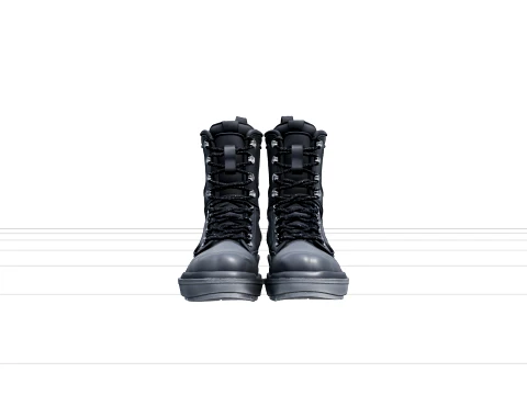 Weighted Diving Boots Lead Soles Metal Clasps 3D Model