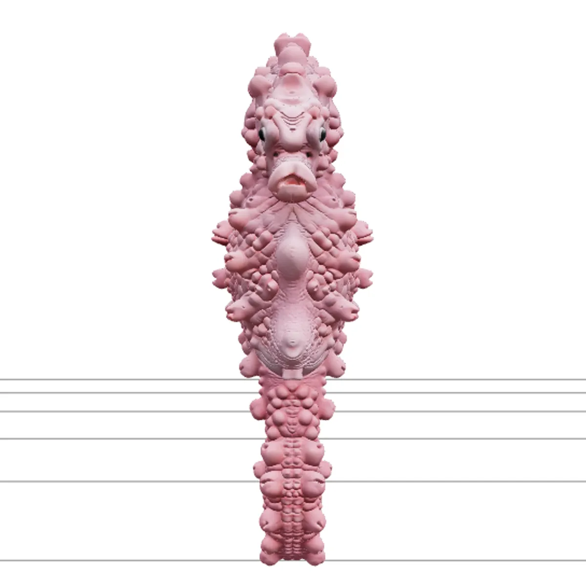 Tiny Pink Pygmy Seahorse Model Detailed Realistic Asset 3D Model .c4d .max .obj .3ds .fbx .stl .blend 
