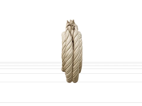 Thick Manila Rope Coil High Detail ThreeD Model Ready Optimized 3D Model
