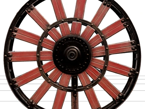 Authentic Steamship Paddle Wheel Model High Detail Modello 3D