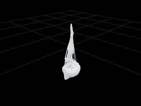 Arabian Dhow Model Lateen Sail Wooden Hull Rope Rigging Detail 3D Model