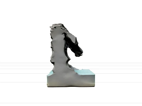 Coastal Sea Cave Model With Wave Cut Notch Skylight Sand Floor 3D Model