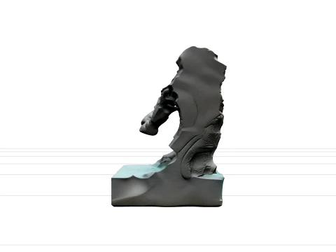 Coastal Sea Cave Model With Wave Cut Notch Skylight Sand Floor 3D Model