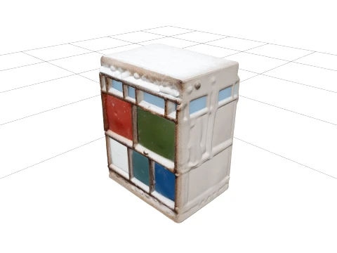 Salt Evaporation Pond Geometric Model High Detail Crust 3D Model