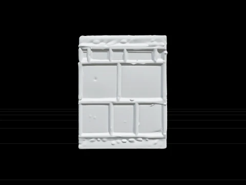 Salt Evaporation Pond Geometric Model High Detail Crust 3D Model