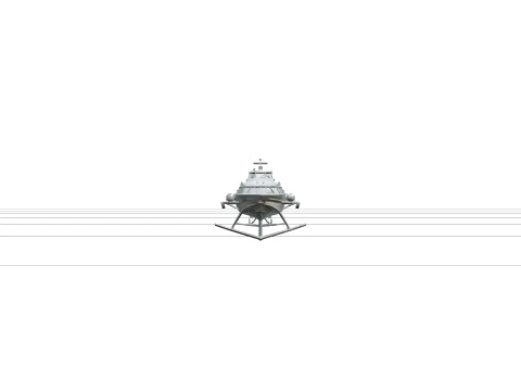 Hydrofoil Ferry Model Detailed High Poly Ready For Use 3D Model