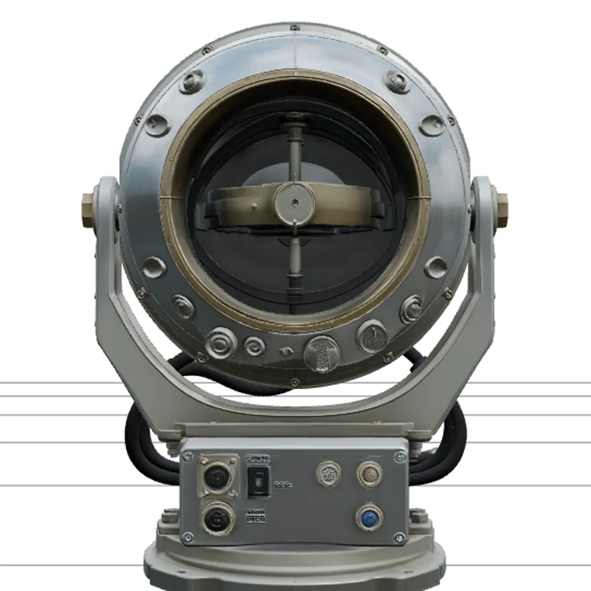 Gyrocompass Master Unit Model ThreeD Asset High Detail Ready 3D Model .c4d .max .obj .3ds .fbx .stl .blend
