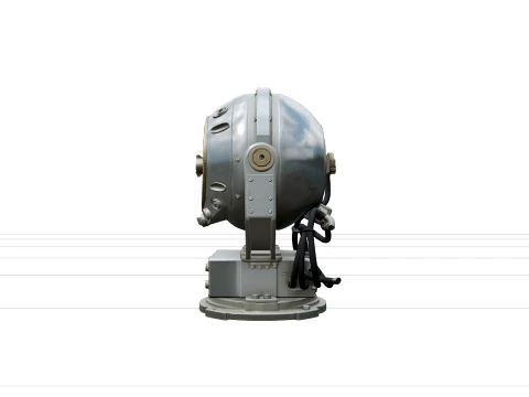 Gyrocompass Master Unit Model ThreeD Asset High Detail Ready 3D Model