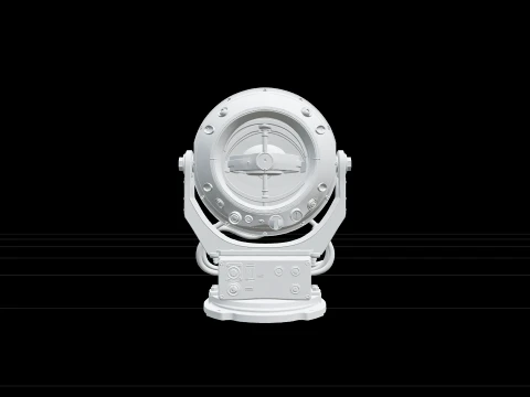 Gyrocompass Master Unit Model ThreeD Asset High Detail Ready 3D Model