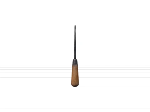 Marlinspike Model Tapered Steel Rod Wooden Handle Rust Patina 3D Model
