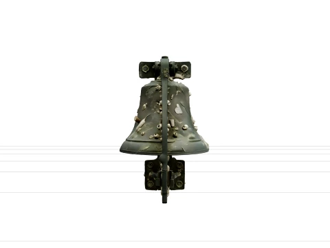 Bronze Submerged Fog Signal Bell Model Encrusted Marine Growth 3D Model