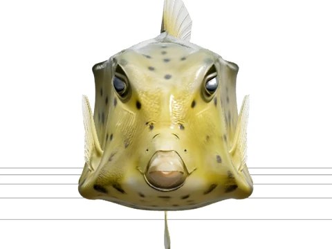 Boxfish Rigid Carapace Bright Spots Realistic ThreeD Model 3D Model