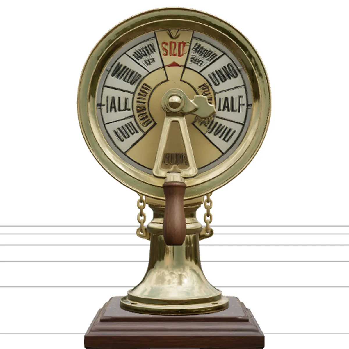 Engine Order Telegraph Brass Pedestal Model Macro Photo 3D Model .c4d .max .obj .3ds .fbx .stl .blend