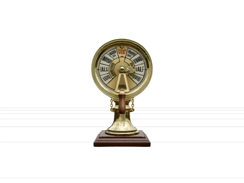 Engine Order Telegraph Brass Pedestal Model Macro Photo 3D Model