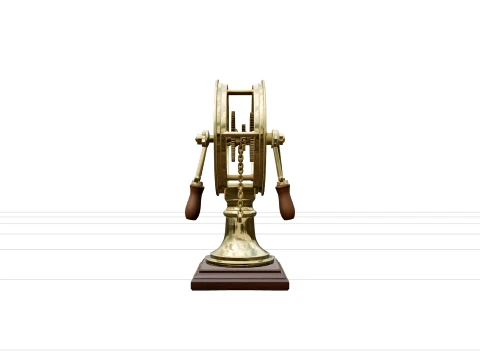Engine Order Telegraph Brass Pedestal Model Macro Photo 3D Model