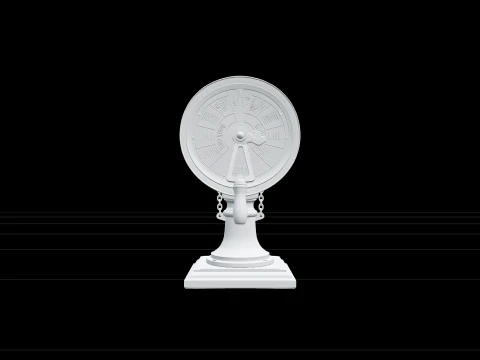 Engine Order Telegraph Brass Pedestal Model Macro Photo 3D Model