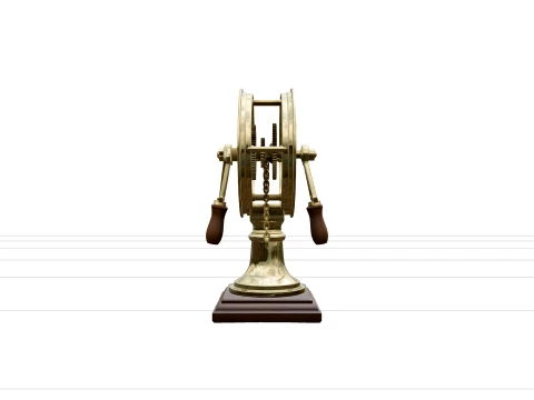 Engine Order Telegraph Brass Pedestal Model Macro Photo 3D Model
