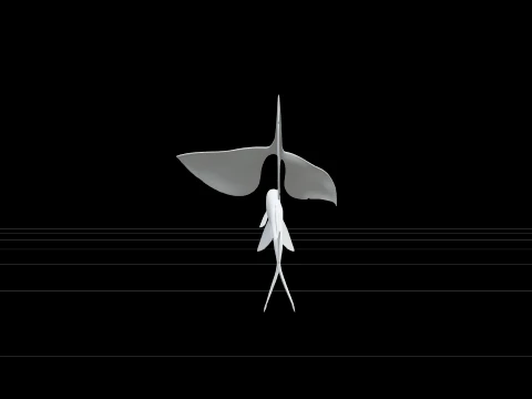 Flying Fish Model Wing Like Fins Forked Tail Detailed Reference 3D Model