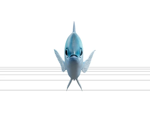 Chromis Damselfish Model Detailed 3D Asset Realistic Render 3D Model