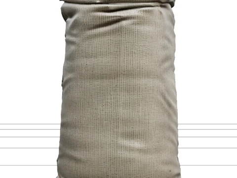 Canvas Sack Grapeshot Model Iron Balls Detailed Reference Model 3D