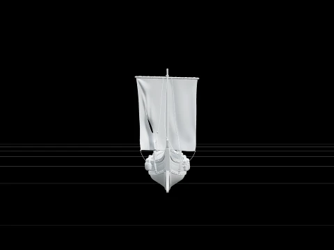 Traditional Japanese Wasen Fishing Boat Detailed Model 3D Model