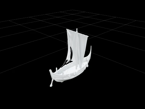 Traditional Japanese Wasen Fishing Boat Detailed Model 3D Model