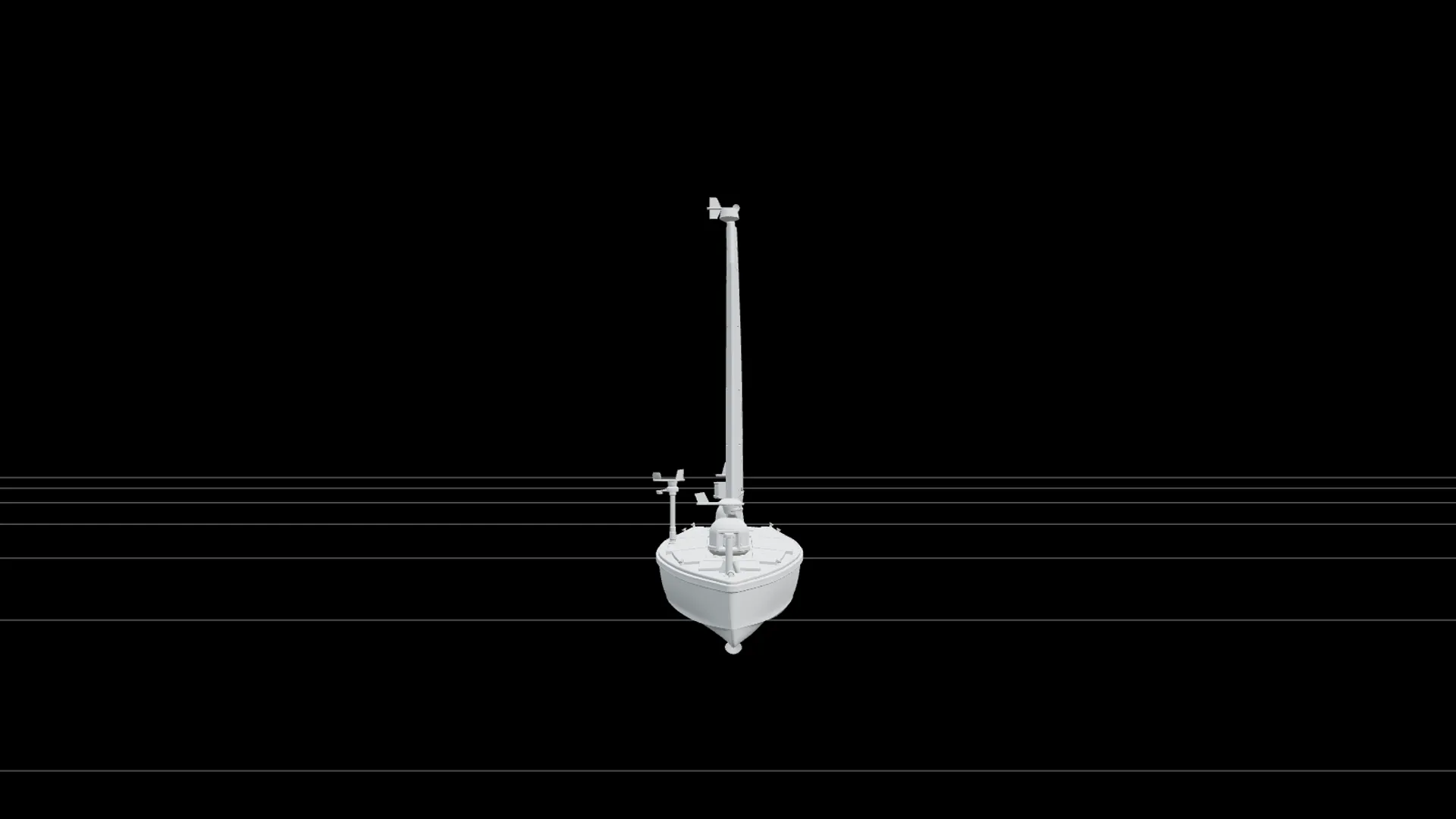 Research USV Sailboat Model with Solar Panel Deck and Wing Sail 3D Model .c4d .max .obj .3ds .fbx .stl .blend 