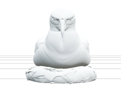 Black Browed Albatross Nest Detailed ThreeD Model Reference 3D Modell