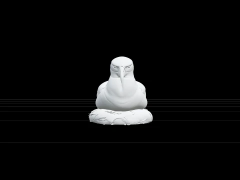 Black Browed Albatross Nest Detailed ThreeD Model Reference 3D Model