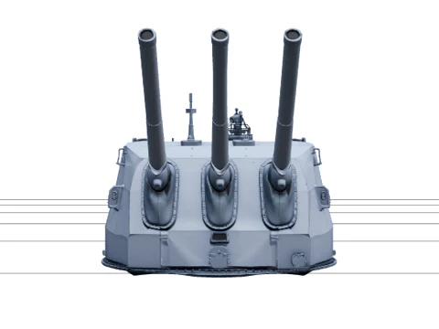 Battleship Main Battery Turret High Detail Realistic Model 3D Modell